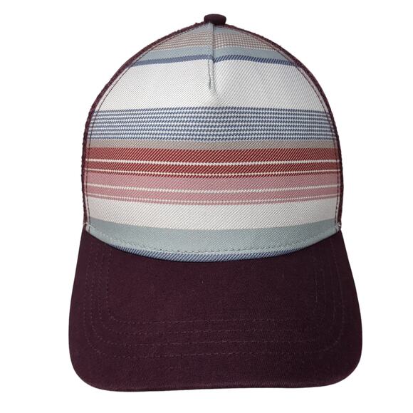 Eddie Bauer Snapback Trucker Cap Multicolor OS Adjustable Striped Mesh Back - Picture 1 of 9
